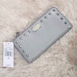 Michael Kors Silver Studded Zip Wallet